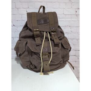 GOOTIUM 21101KA Specially High Density Thick Canvas Backpack Rucksack Coffee